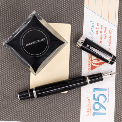 Montblanc Boheme Noir Fixed Nib Fountain Pen onyx stone