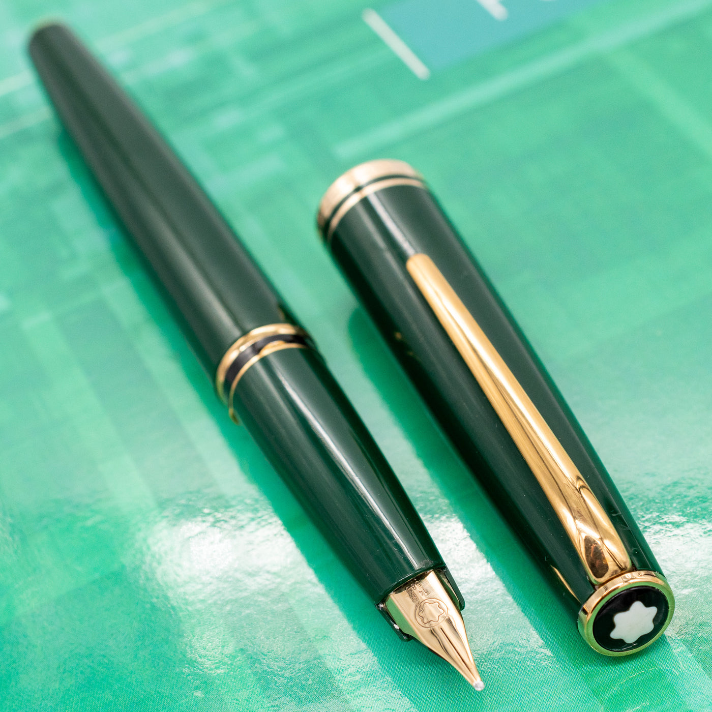 Montblanc Generation Green Fountain Pen gold trim