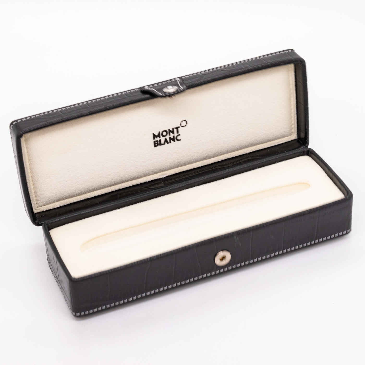 Montblanc Leather Goods Artisan Black Leather Pen Box open