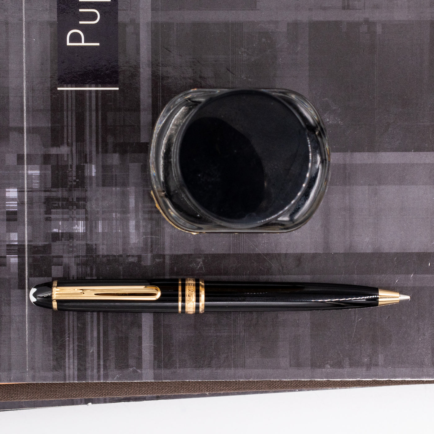 Montblanc Meisterstuck 116 Mozart Black Gold Ballpoint Pen Miniature