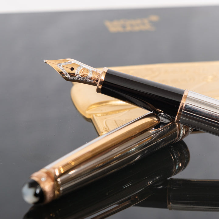 Montblanc Meisterstuck 144 75th Anniversary LE 75 Solid 18k Gold & Diamond  Fountain Pen - Preowned