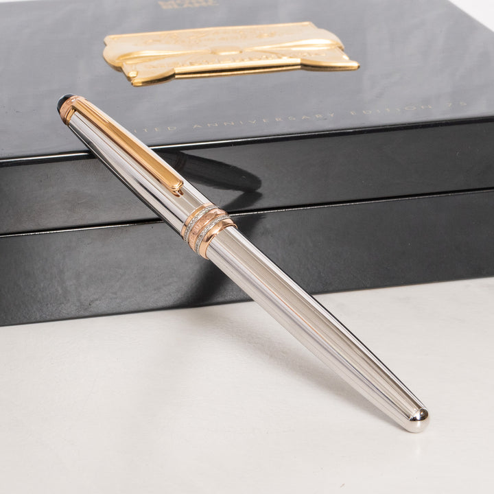 Montblanc Meisterstuck 144 75th Anniversary LE 75 Solid 18k Gold & Dia –  Truphae