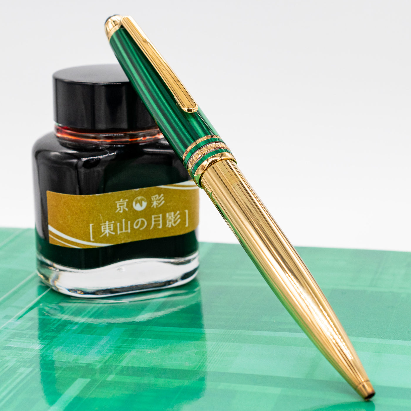 Montblanc Meisterstuck 164 Solitaire Czar Nikolai I Malachite Ballpoint Pen - Preowned