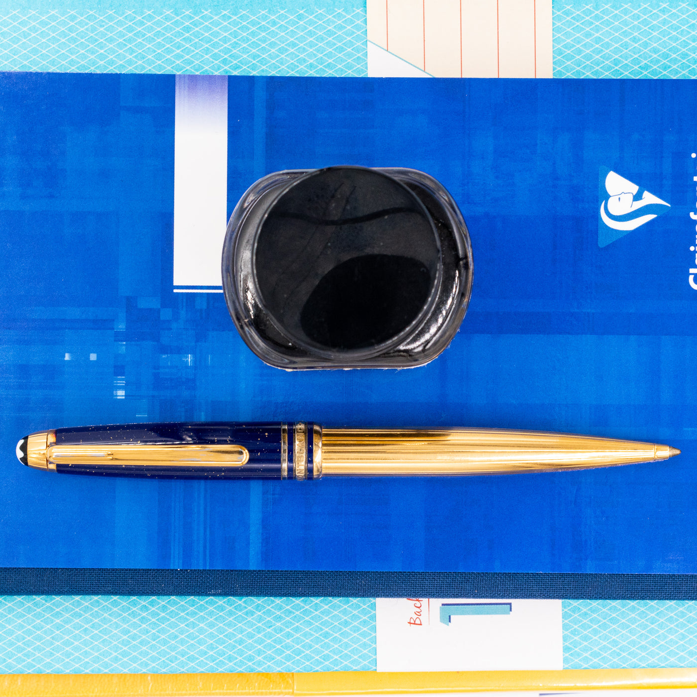 Montblanc Meisterstuck 164 Solitaire Ramses I Vermeil Pen lapis lazuli