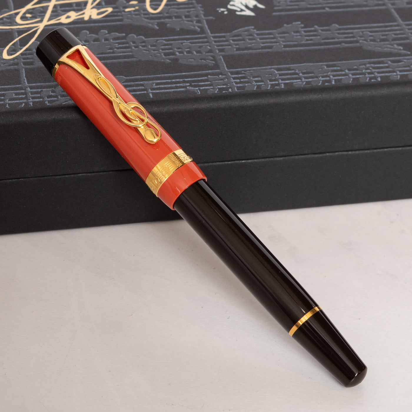 Louis Vuitton Doc Red Lacquer & Gold Rollerball Pen - Preowned