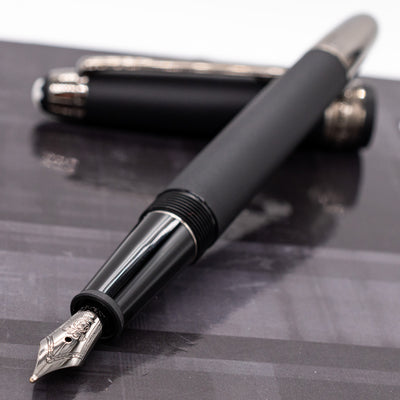 Montblanc Meisterstuck Ultra Black Classique Fountain Pen Uncapped