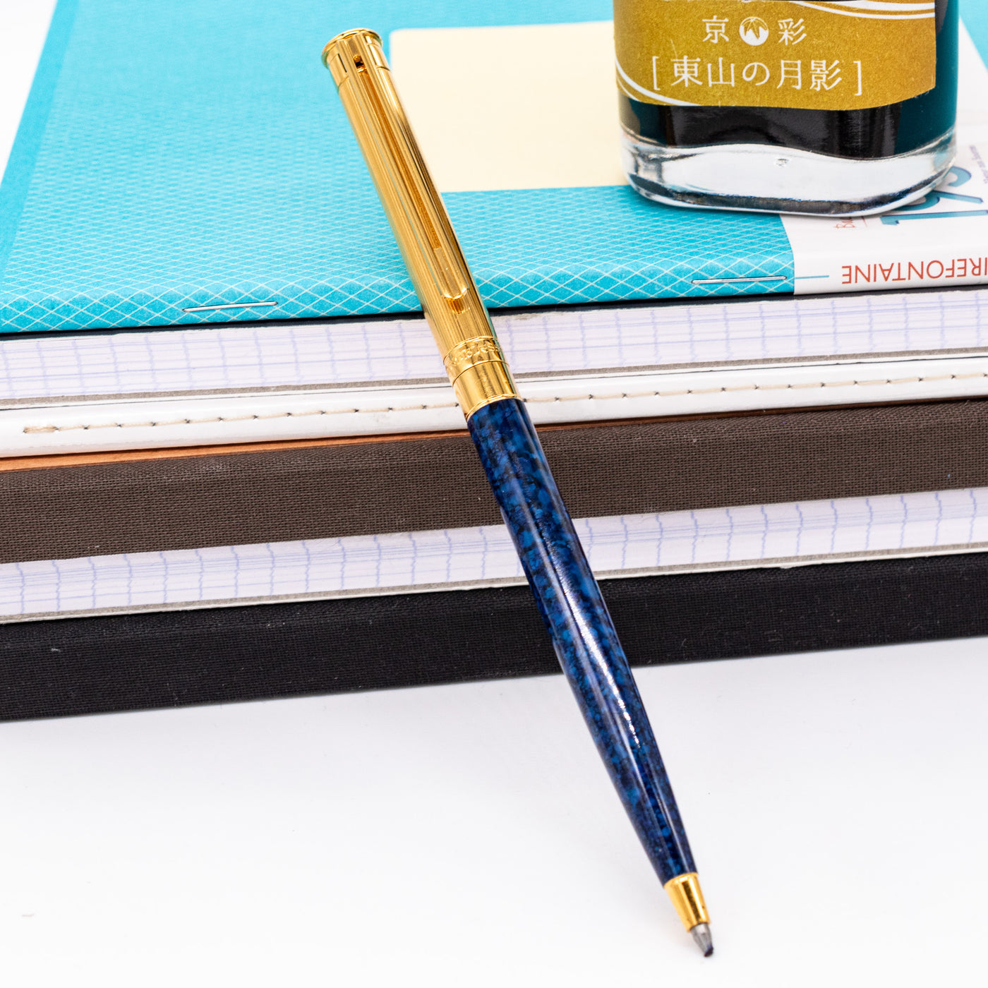 Montblanc Noblesse Oblige Blue Marble & Gold Ballpoint Pen