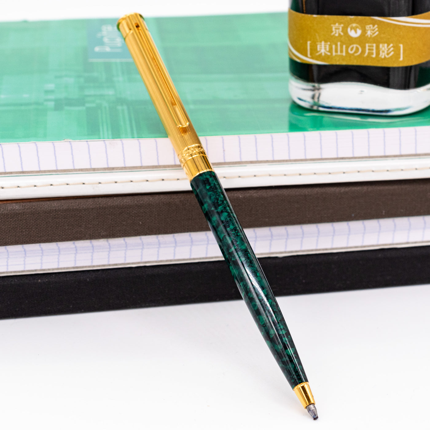 Montblanc Noblesse Oblige Green Marble & Gold Ballpoint Pen rare