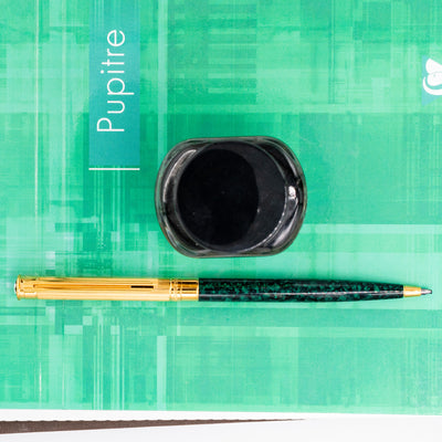 Montblanc Noblesse Oblige Green Marble & Gold Ballpoint Pen vermeil