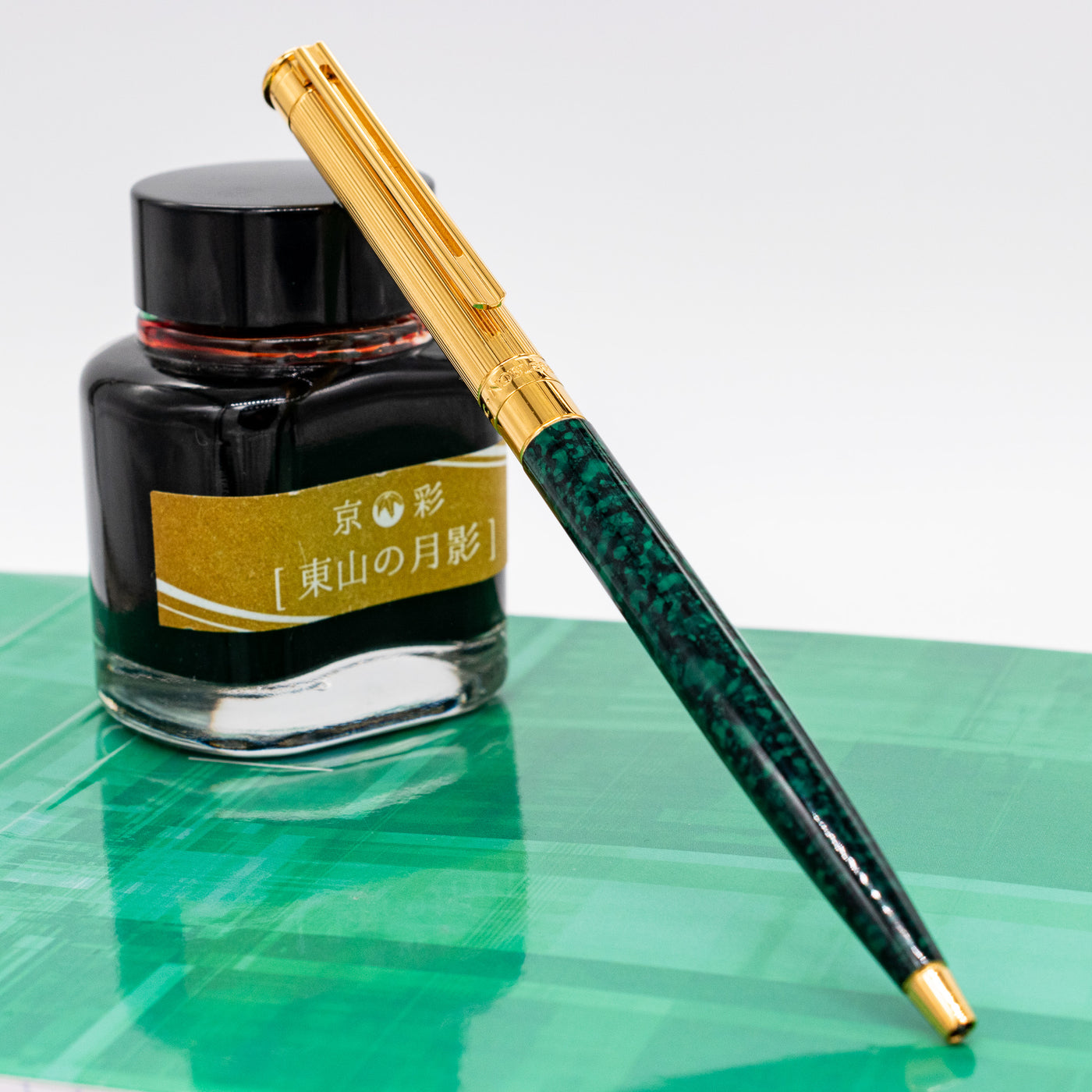 Montblanc Noblesse Oblige Green Marble & Gold Ballpoint Pen - Preowned