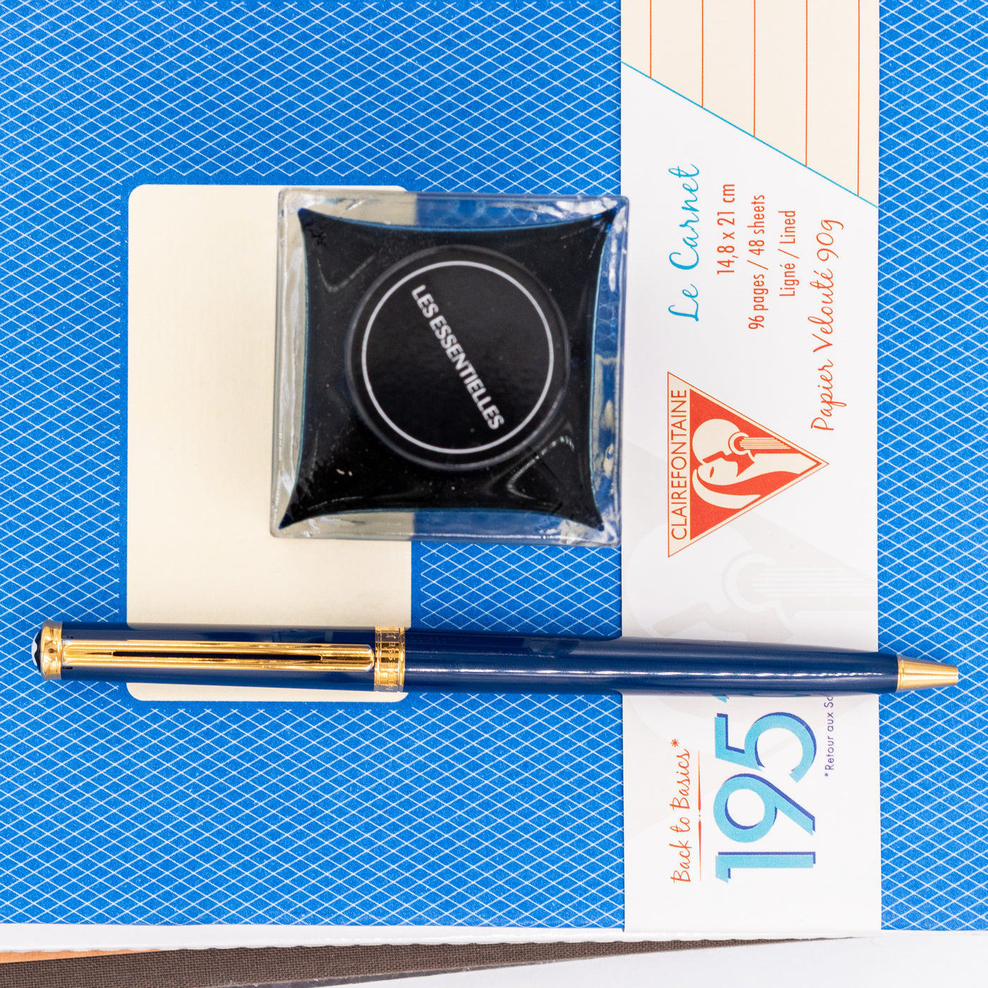 Montblanc Noblesse Oblige Blue & Gold Ballpoint Pen Vintage