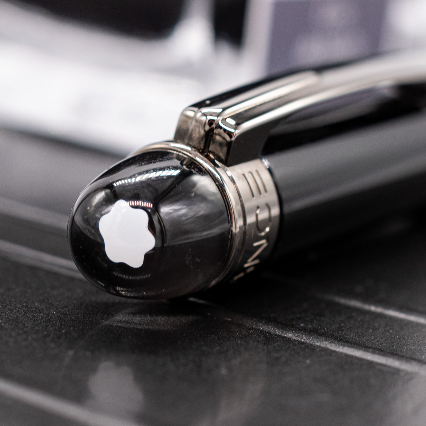 Montblanc Starwalker Midnight Black Resin Ballpoint Pen cap top