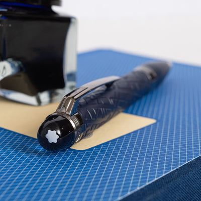 Montblanc Starwalker Space Blue Resin Ballpoint Pen Cap Top