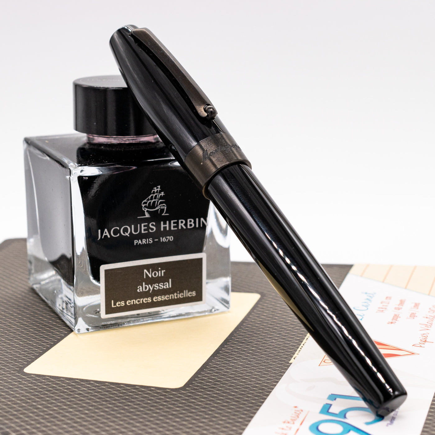 Montegrappa Fortuna Black & Gun Metal Rollerball Pen capped