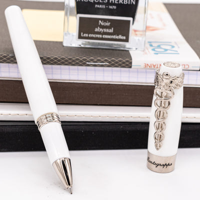 Montegrappa Fortuna Caduceus White Rollerball Pen