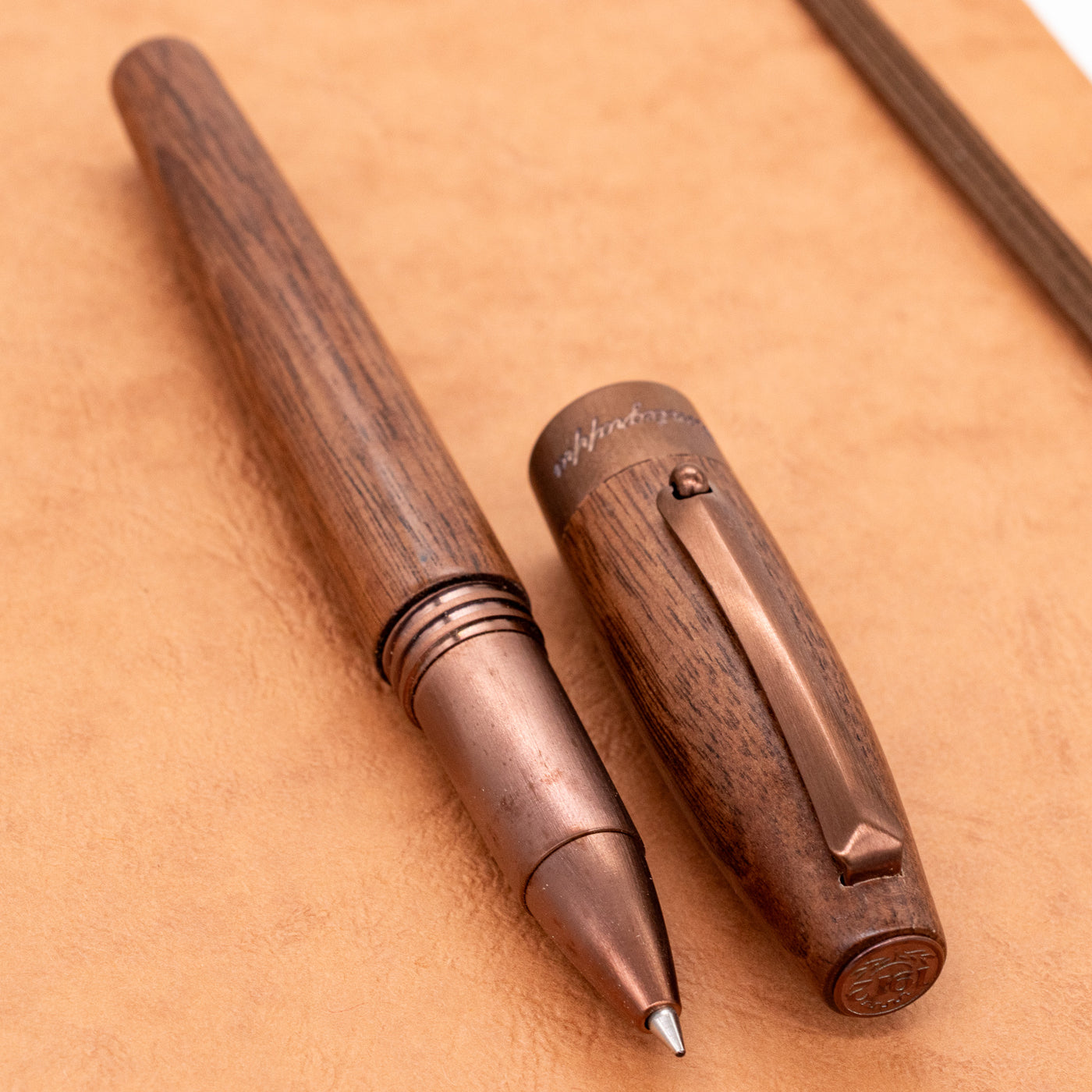 Montegrappa Fortuna Heartwood Walnut Rollerball Pen wood