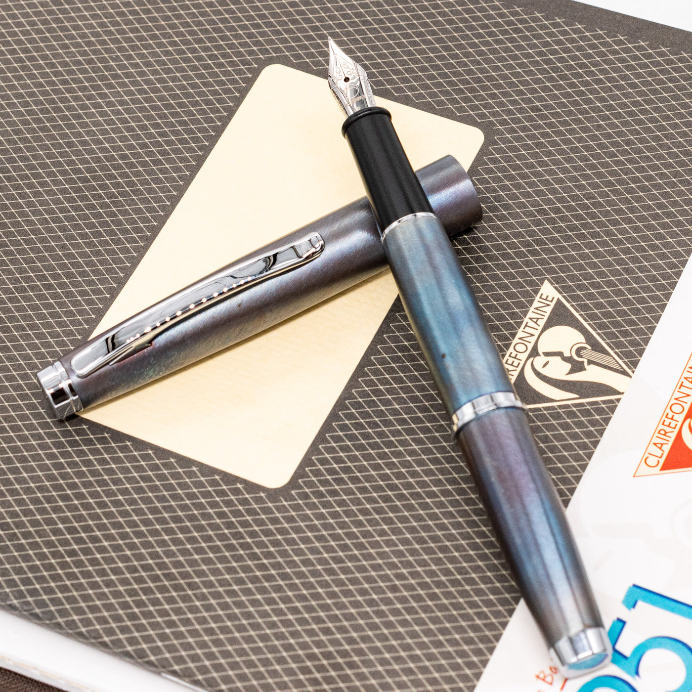 Monteverde Dakota Fountain Pen Raw Flame Blue