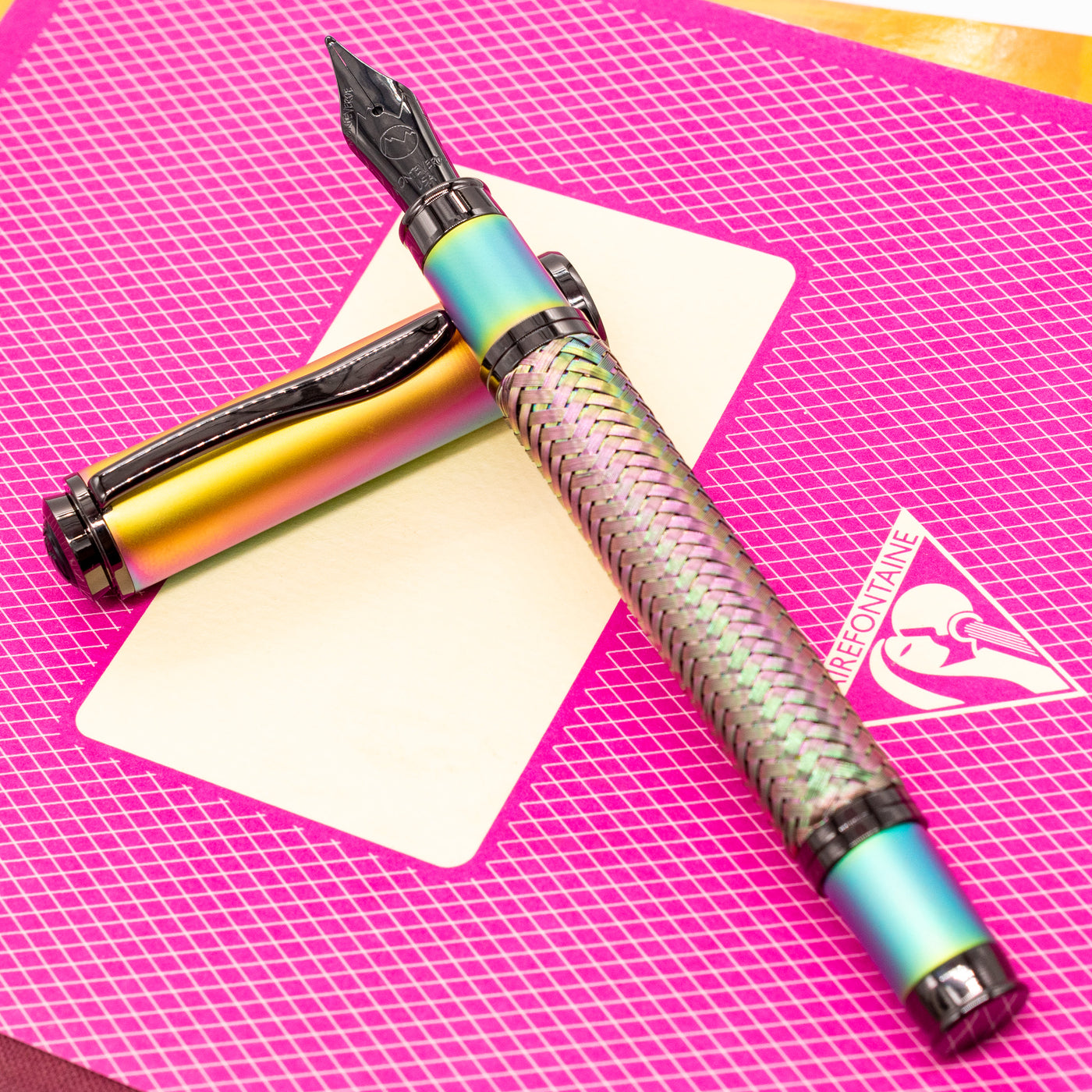 Monteverde Innova 25th Anniversary Lightning Fountain Pen rainbow