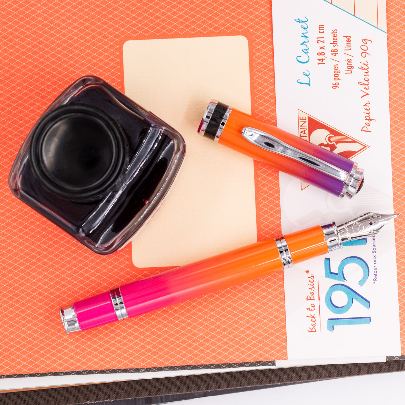 Monteverde Innova Ombre Fusion Fountain Pen - Harmony pink orange