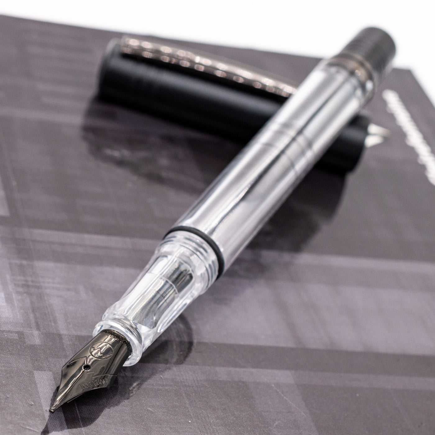 Monteverde MP1 Fountain Pen - Black Noir uncapped