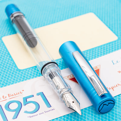 Monteverde MP1 Fountain Pen - Bright Blue piston filled