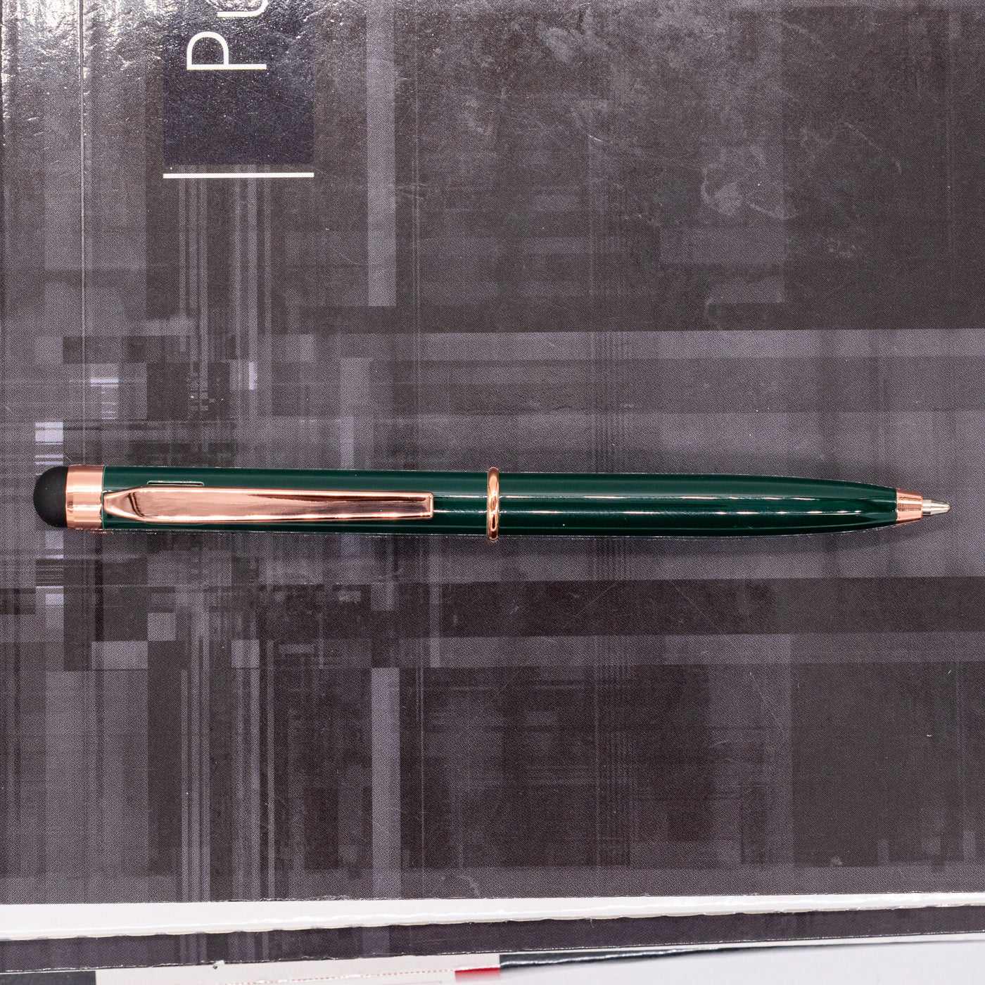 Monteverde Poquito Ballpoint Pen with Stylus - Classic Green rose gold