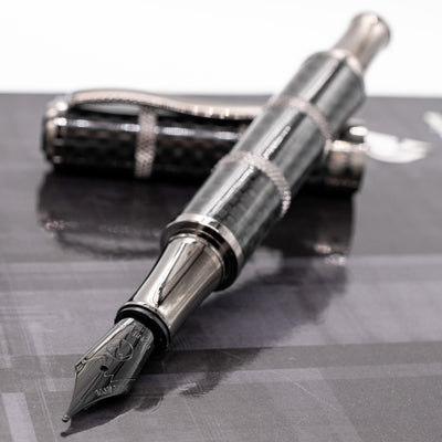 Monteverde Regatta Sport Full Carbon Fiber Fountain Pen uncapped