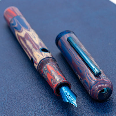 Nahvalur Nautilus Fountain Pen - Blue Ringed Octopus blue trim