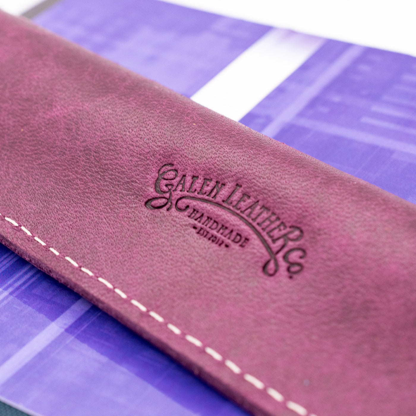 Nahvalur Original Plus Fountain Pen - Amethyst galen leather sleeve