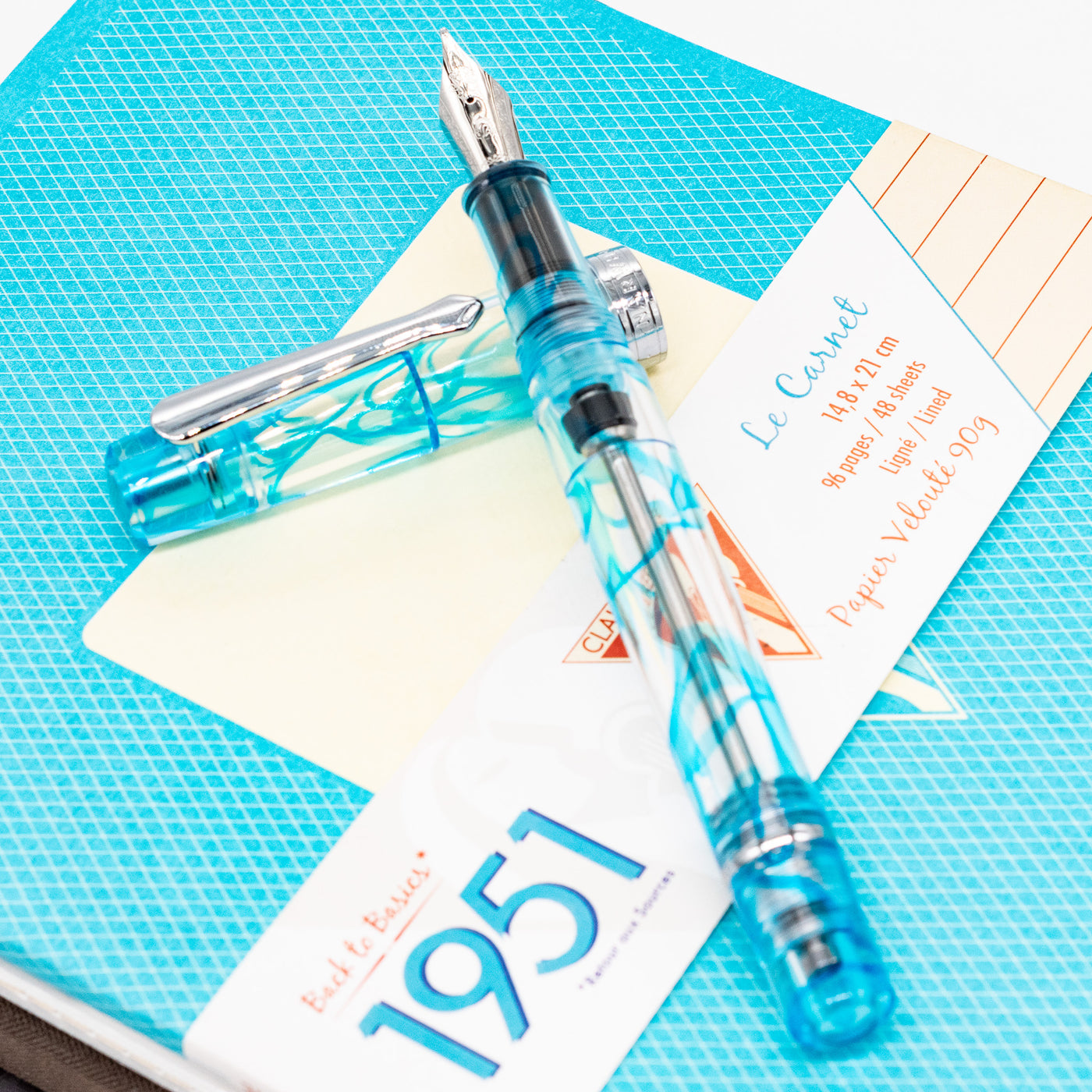 Nahvalur Original Plus Fountain Pen - Azureus Blue demonstrator