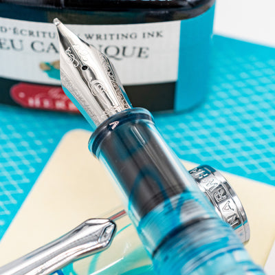 Nahvalur Original Plus Fountain Pen - Azureus Blue stainless steel nib