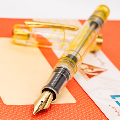 Nahvalur Original Plus Fountain Pen - Gold Ocellatus uncapped