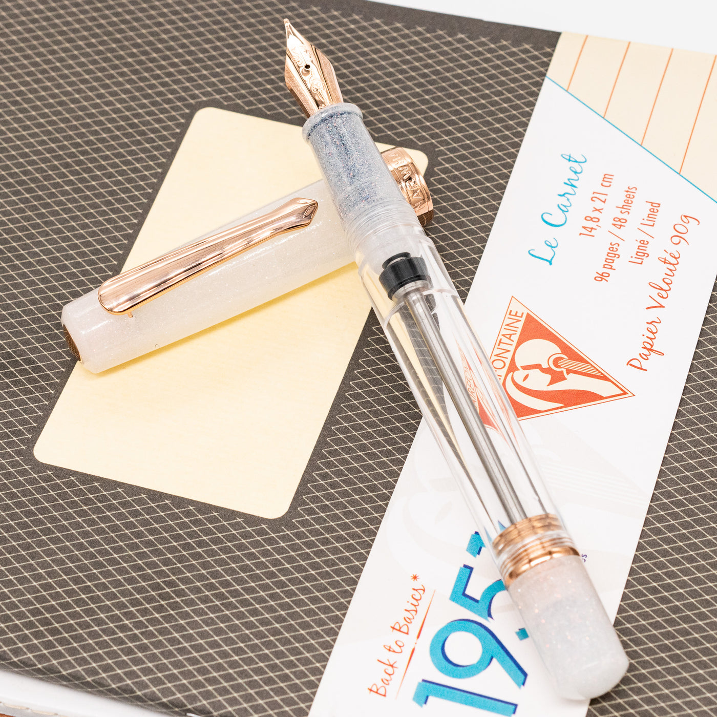 Nahvalur Original Plus Fountain Pen - Matira Quartz demonstrator