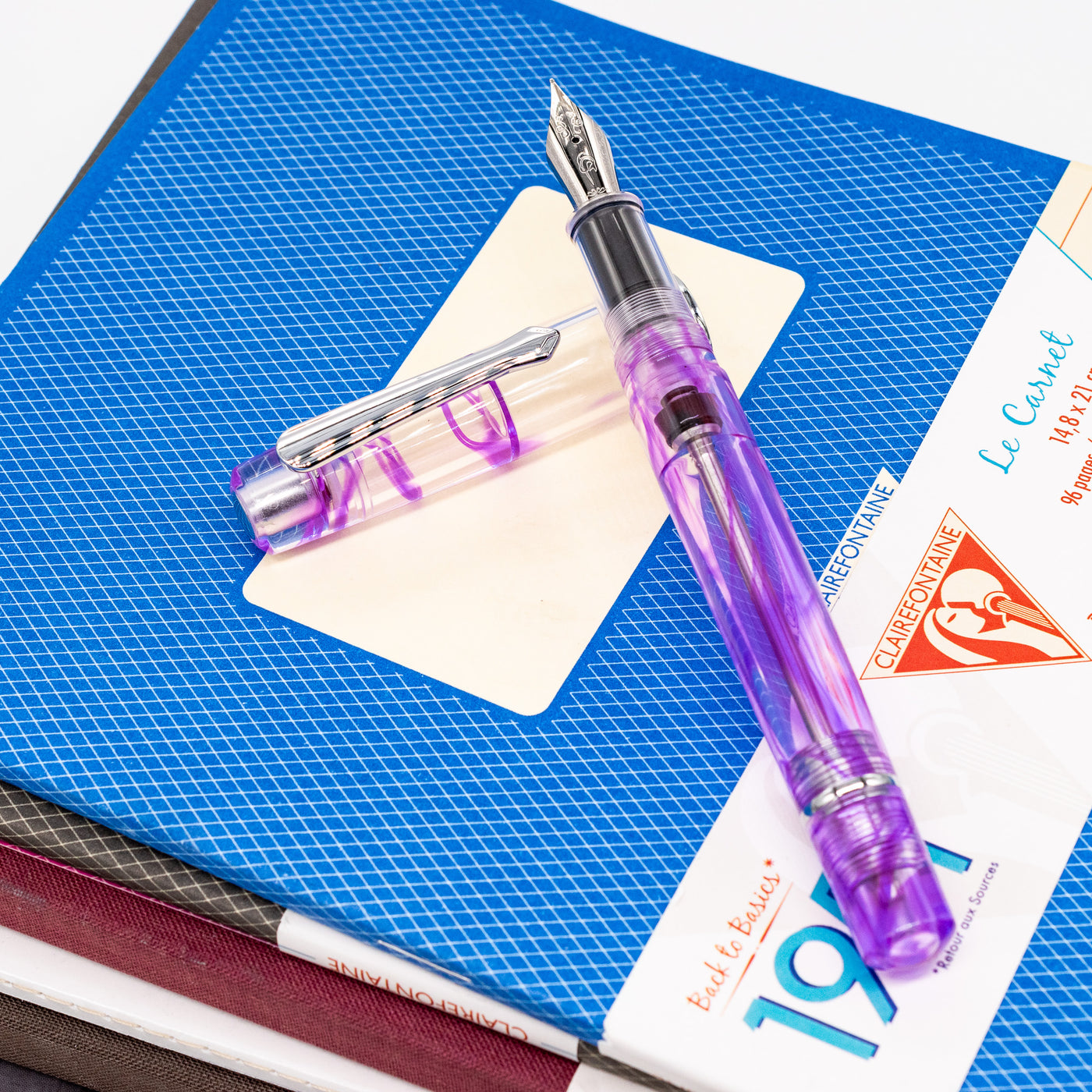 Nahvalur Original Plus Fountain Pen - Melacara Purple demonstrator