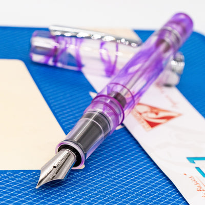 Nahvalur Original Plus Fountain Pen - Melacara Purple uncapped