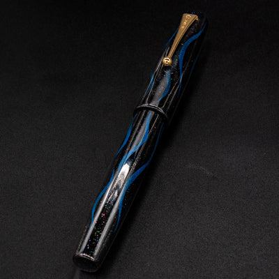 Namiki Aya Limpid Stream Seiryu Blue Fountain Pen urushi lacquer