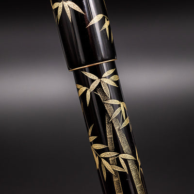 Namiki Chinkin Yukari Bamboo and Sparrow Fountain Pen Artwork