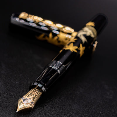 Namiki Chinkin Yukari Fountain Pen - Kinshu uncapped