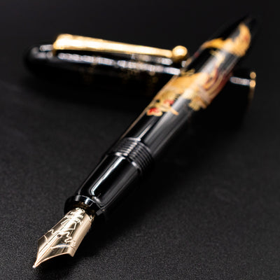 Namiki Nippon Art Fountain Pen - Chinese Phoenix uncapped