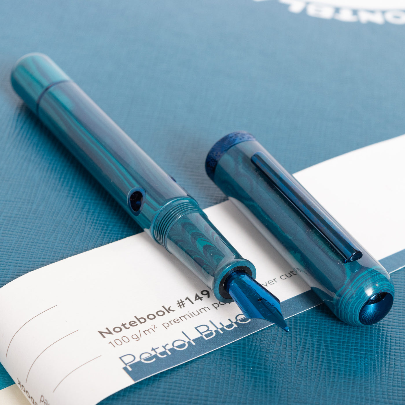 Narwhal Nautilus Faroe Marine Fountain Pen Blue Trim