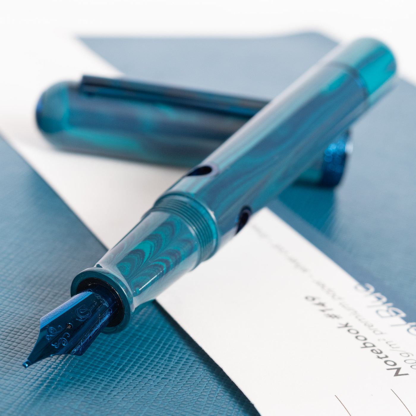 Narwhal Nautilus Faroe Marine Fountain Pen Uncapped