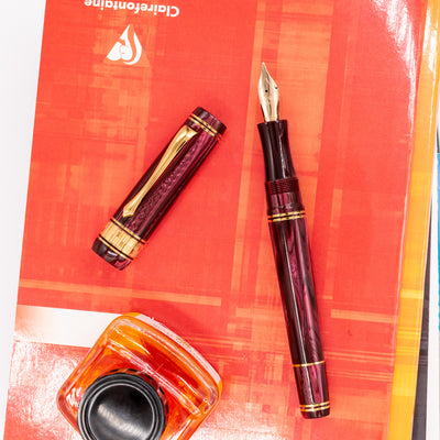 Nettuno Superba Ruby Celluloid Fountain Pen limited edition