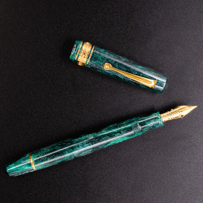 Omas Bologna Fountain Pen - Elegant Emerald piston filled