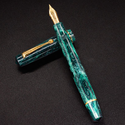 Omas Bologna Fountain Pen - Elegant Emerald sparkly