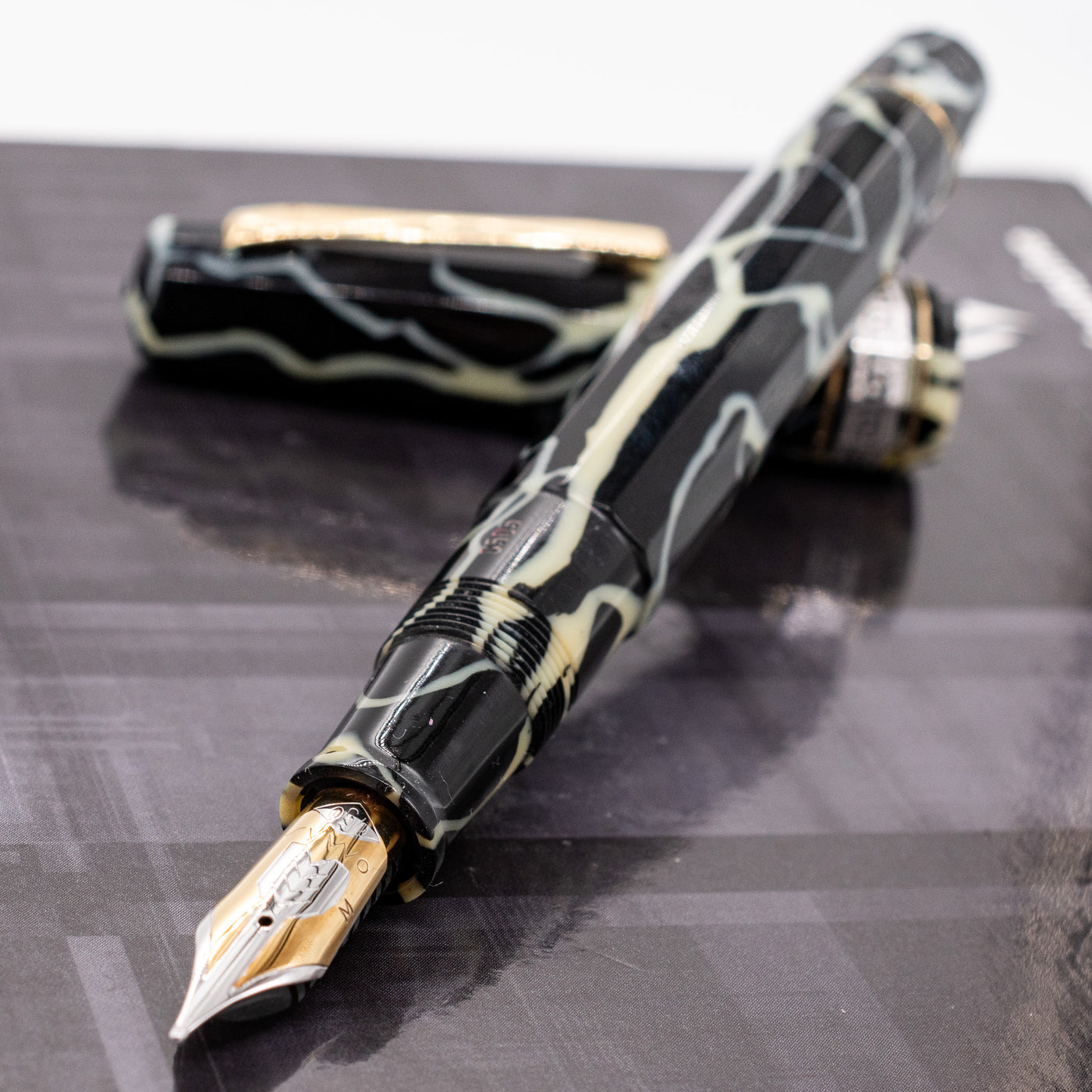 Omas Galileo Celluloid Fountain Pen Uncapped