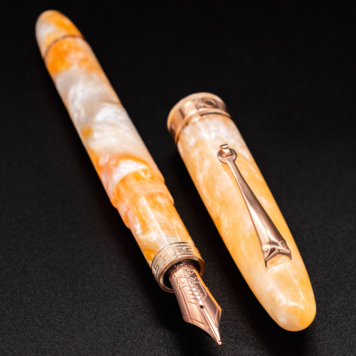 Omas Ogiva Cocktail Series Fountain Pen - Peach Bellini rose gold