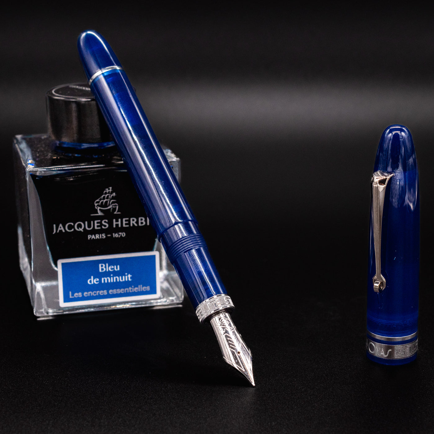 Omas Ogiva Fountain Pen - Blu Silver