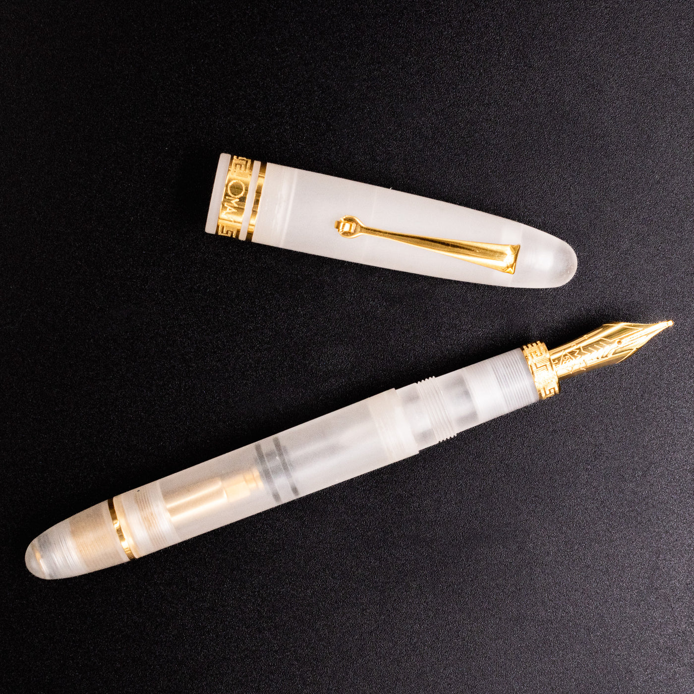 Omas Ogiva Fountain Pen - Frosted Demonstrator Gold white