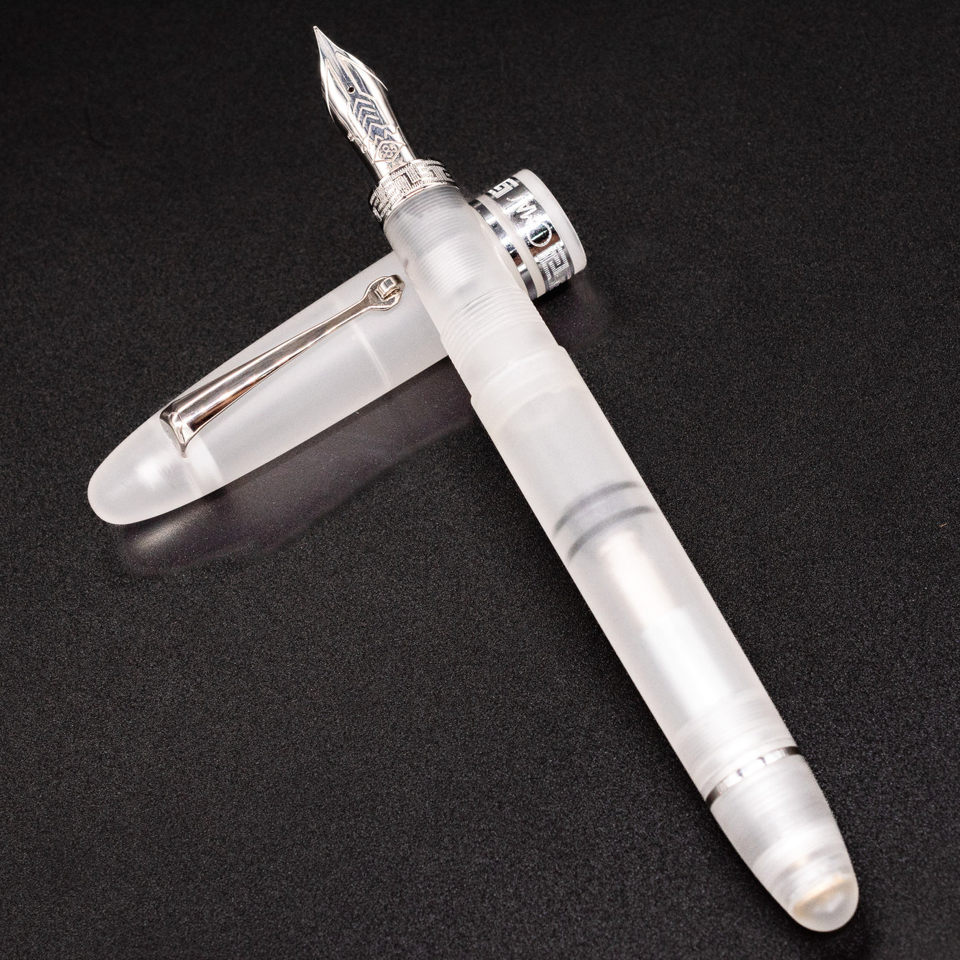 Omas Ogiva Fountain Pen - Frosted Demonstrator Silver clear