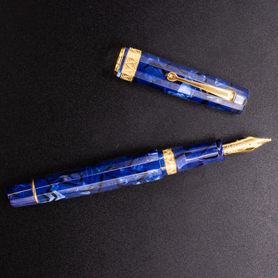 Omas Paragon Fountain Pen - Blue Royale Gold piston filled